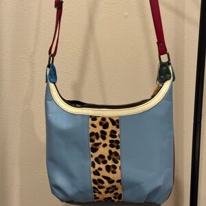 Stylish leather and Leopard Women's Bag